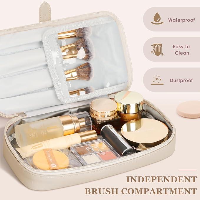 Actual product image Only-Bags.Store Nylon travel make-up bag with large opening, waterproof and dustproof cosmetics case with separate