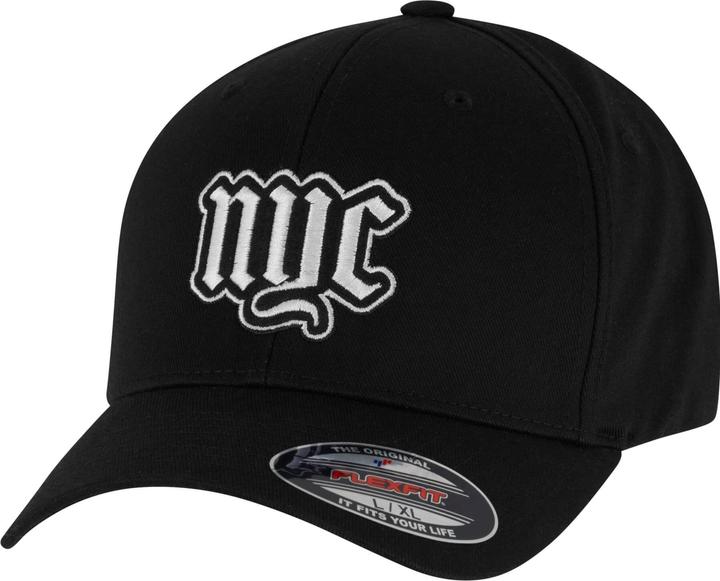 Actual product image Flexfit NYC Old English Wording Patch Wooly Combed Cap - 186925 (XL)