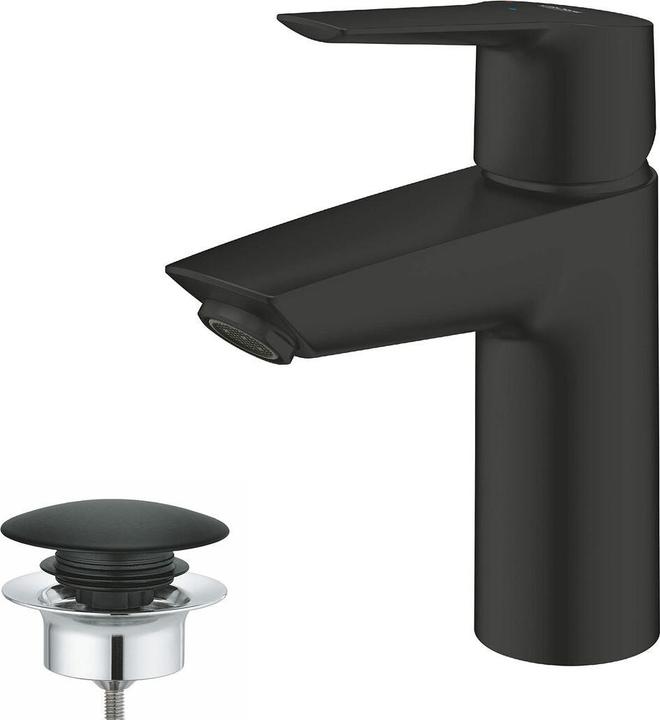 Actual product image Grohe - Mat Zwarte wastafelmengkraan - Start S-size - Met waste
