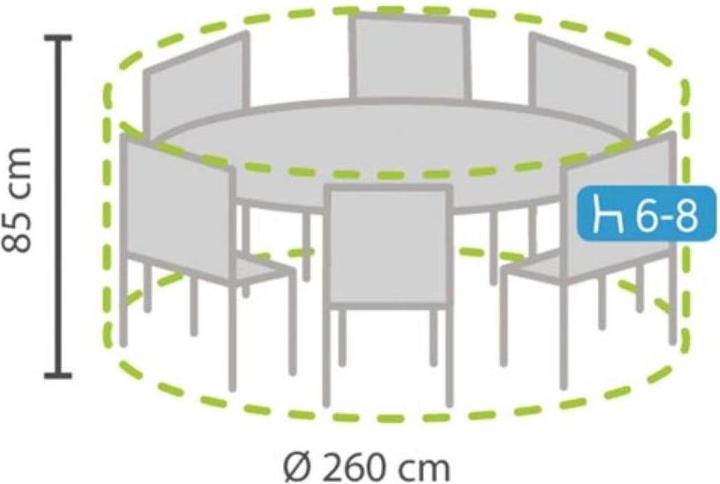 Image du produit Garden Lights Housse d'Extérieur pour Ensemble de Jardin Rond - Ø 260 cm