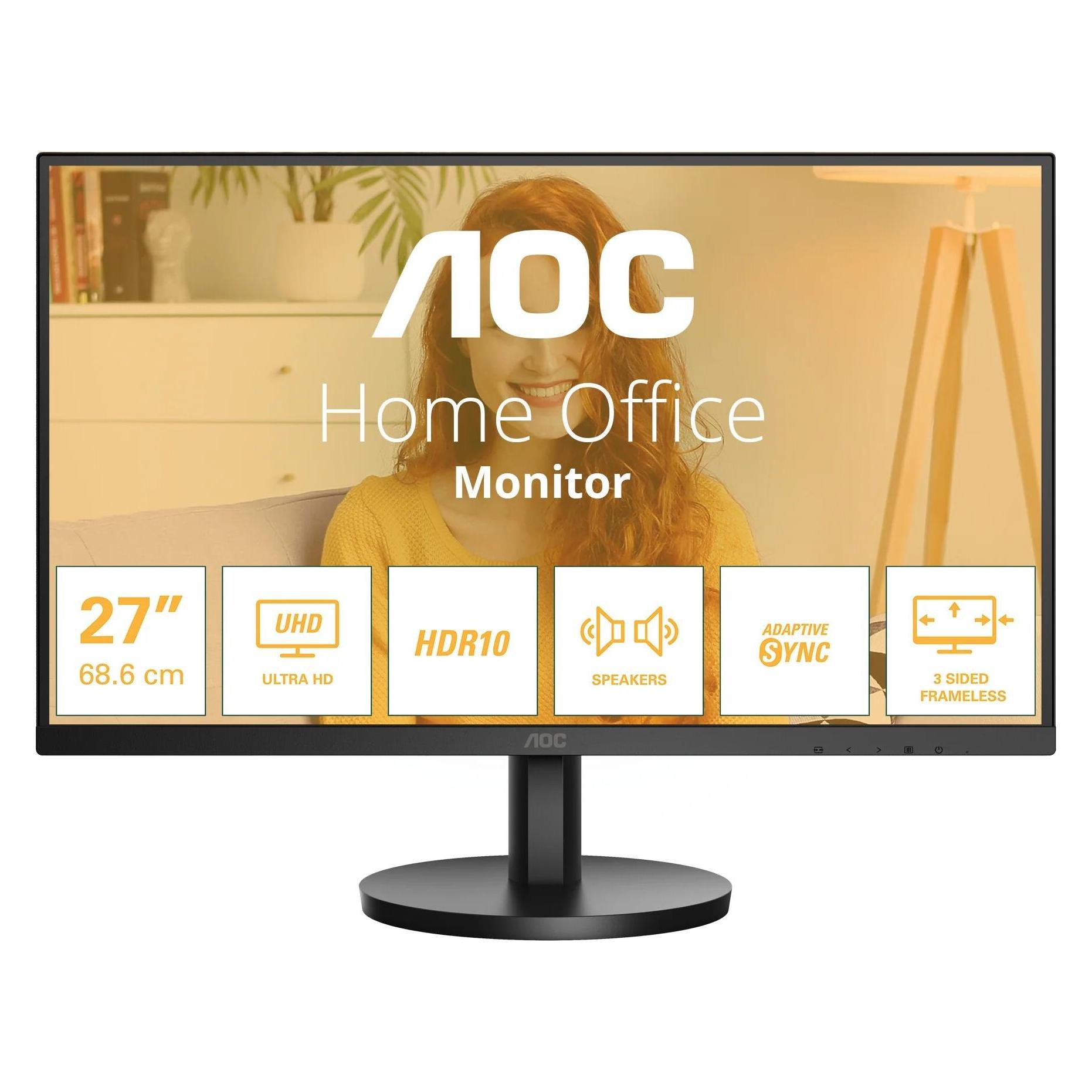 AOC U27B3A (3840 x 2160 Pixel, 27"), Monitor, Schwarz