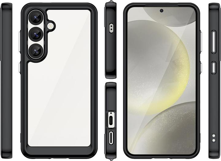 Immagine prodotto Hurtel Outer Space Case Silikonhülle mit Gelrahmen für Samsung Galaxy S25 – Schwarz (Samsung Galaxy S25)