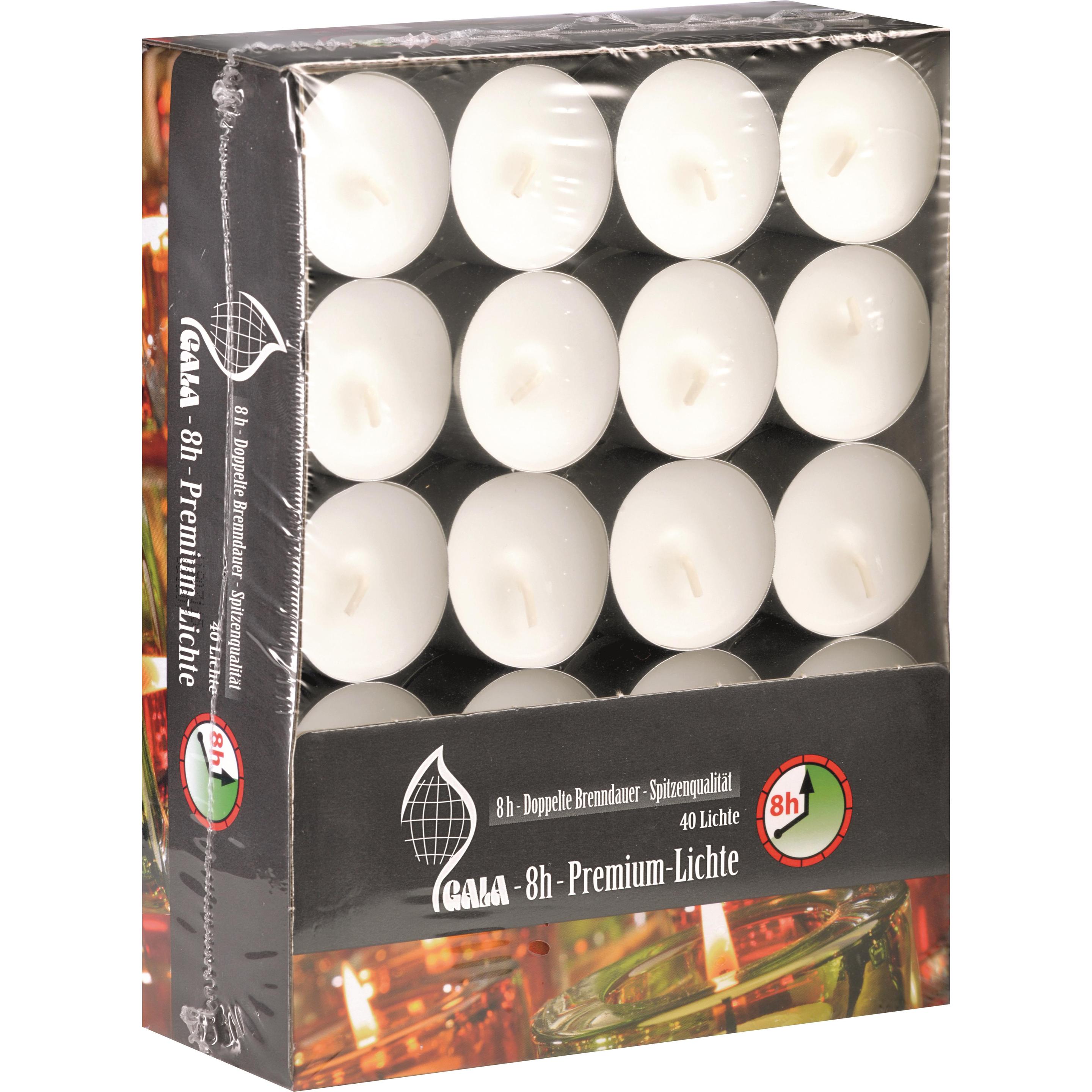8x Gala, Kerzen, Teelichter (40 Stk.)