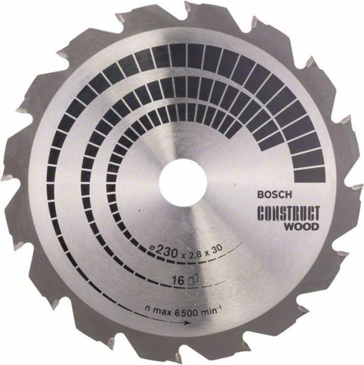 Bosch Professional Zubehör Lama per sega circolare per legno PRO Construct, 230 x 2,8 x 30 mm