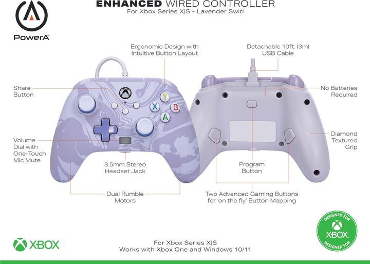 Immagine prodotto PowerA Controllore cablato avanzato (Xbox Series X, Xbox Serie S)