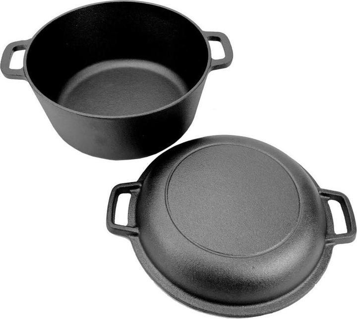 All'Grill 2in1 Casserole et poêle en fonte avec 2 poignées Ø 26 cm