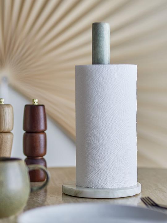 Actual product image Bloomingville - Emy Kitchen Paper Stand - Green - Marble - 30 cm