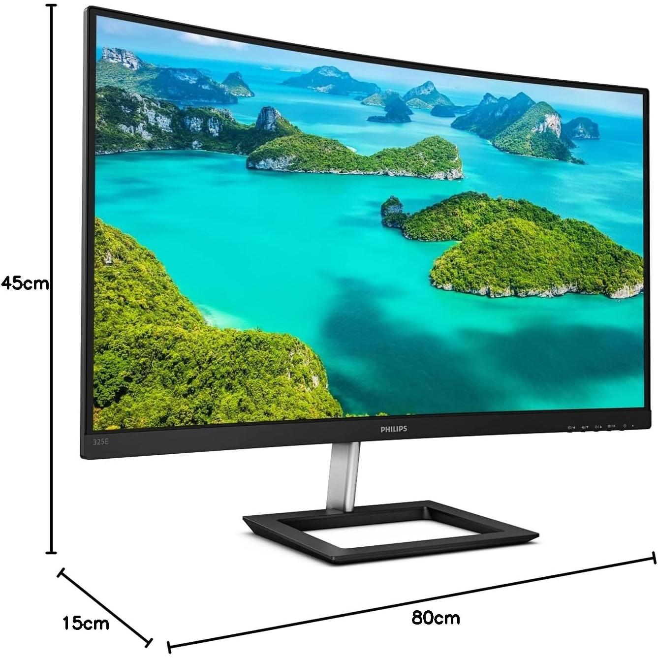 Philips 325E1C/00 (2560 x 1440 Pixel, 32"), Monitor, Schwarz