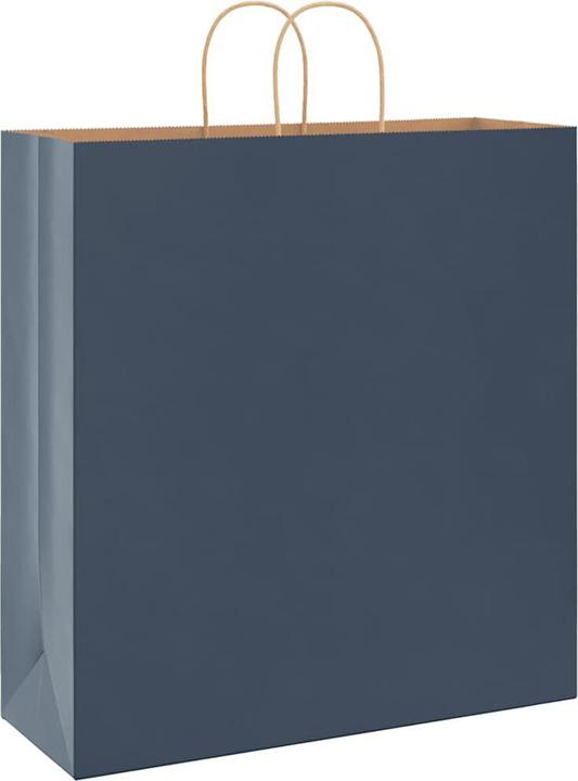 Produktbild vidaXL Kraftpapiertüten 250 Stk. mit Henkel Blau 45x17x48 cm Papiertüte (Geschenktüte, 250 x)