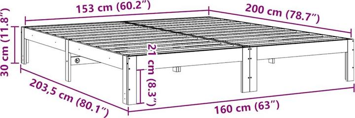 Image du produit vidaXL Bettgestell (160 x 200 cm)