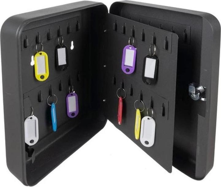 Image du produit Malatec Schlüsselschrank SCHLÜSSELKASTEN Schlüsselsafe für 48 Schlüssel mit farbigen Anhängern
