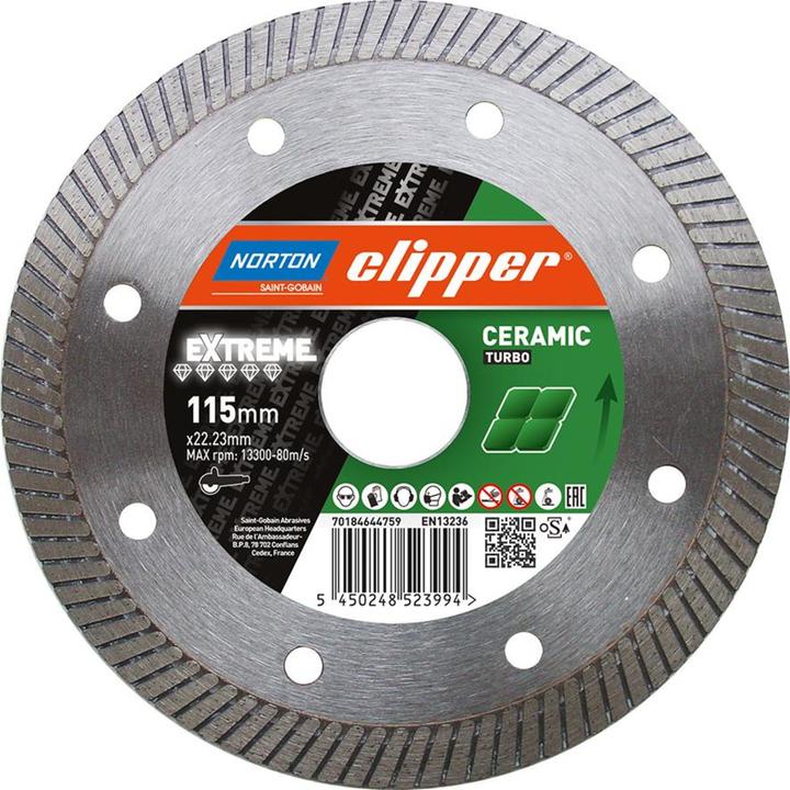 Productafbeelding Norton Clipper Diamantschijf Extreme Ceramic Turbo Ø 115x22,23 mm