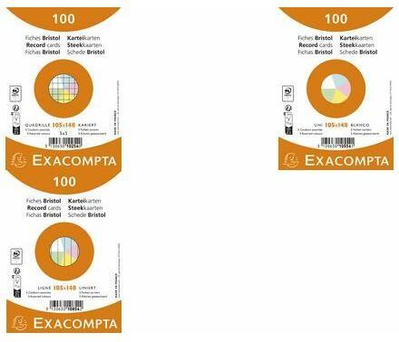 Actual product image Exacompta Index cards (A6, 205 g/m², 100 x)