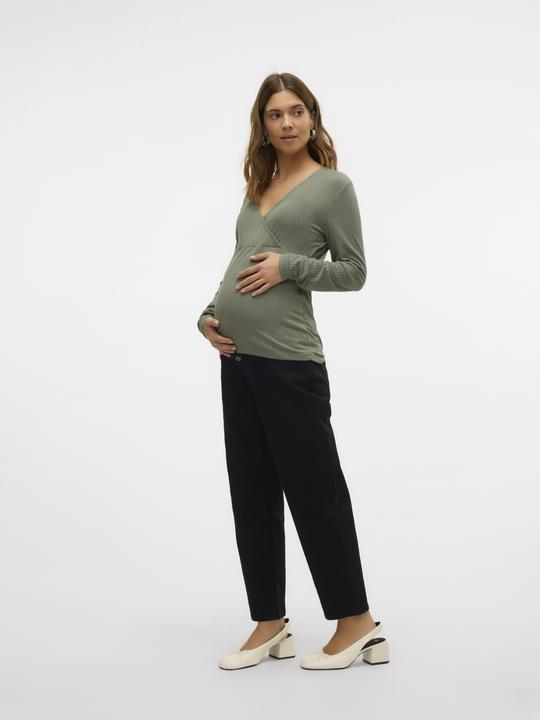 Produktbild Mamalicious Normal geschnitten V-Ausschnitt Top Bluse (M)