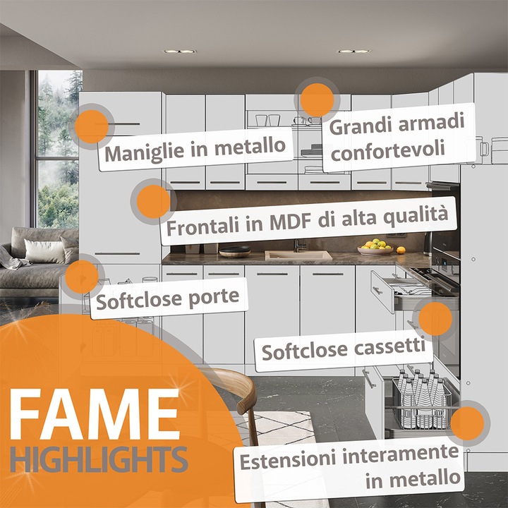 Actual product image Vicco Küchenunterschrank Fame-Line (60 x 82 x 60 cm)
