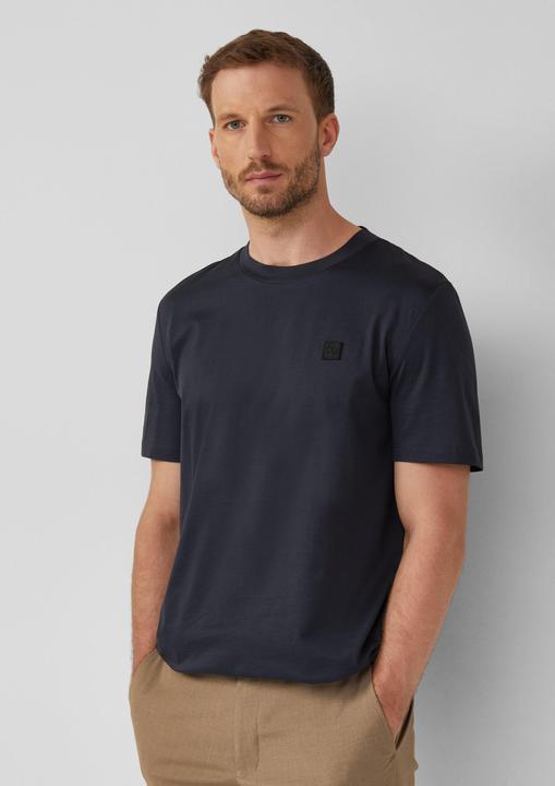 Produktbild S.Oliver T-Shirt T-Shirt aus merzerisierter Baumwolle mit Logo-Detail (M)