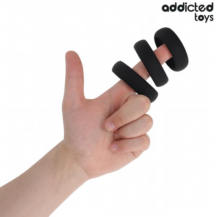 Actual product image Addicted toys - Set Aus Flachen Silikonringen (6.80 cm)
