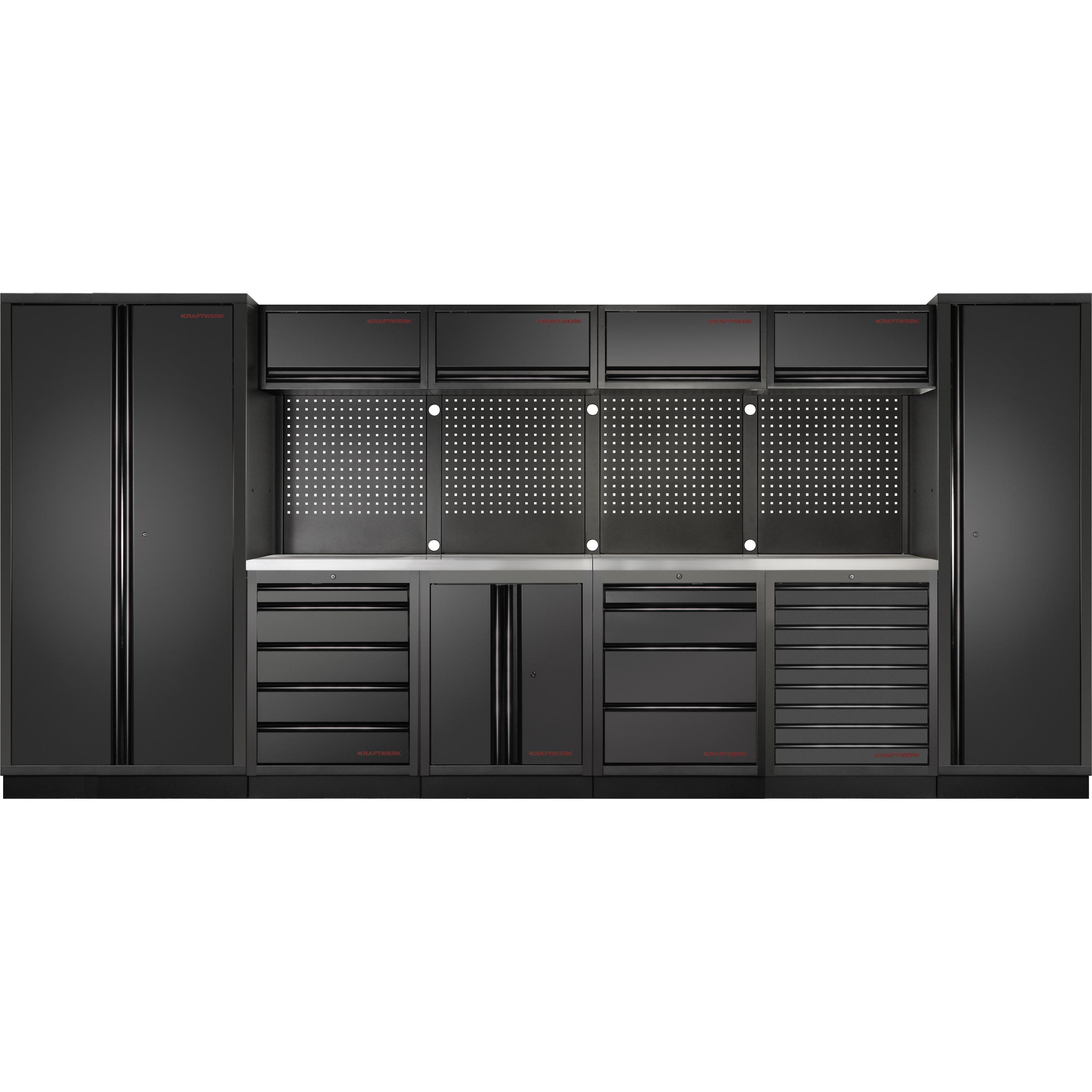 Kraftwerk, Werkstattschrank, MOBILIO BLK Kombi Lochwand Edelstahl (295.50 cm, 200 cm)