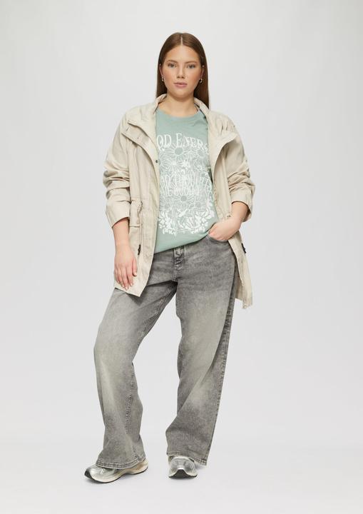 Immagine prodotto S.Oliver T-Shirt Baumwollshirt mit Frontprint und überschnittener Schulter (48)