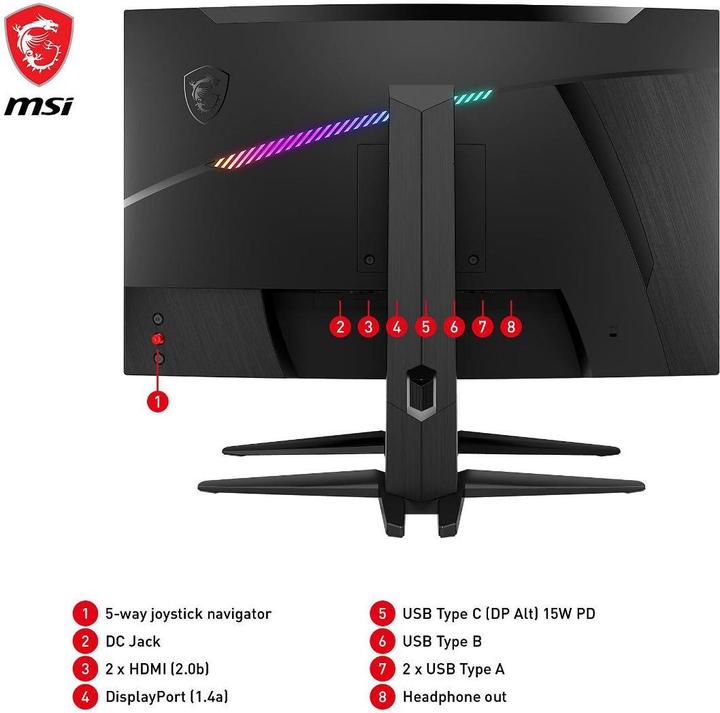 Produktbild MSI MPG 275CQRXFDE (2560 x 1440 Pixel, 27")