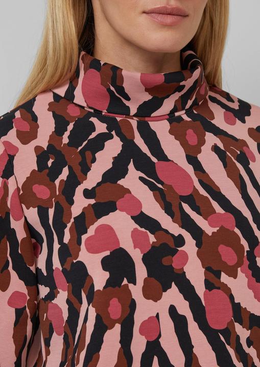 Produktbild s.Oliver Sweatshirt Gemustertes Scuba-Shirt mit weiten Ärmeln (40)