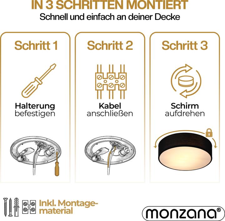 Actual product image Monzana Ceiling lamp (E27)