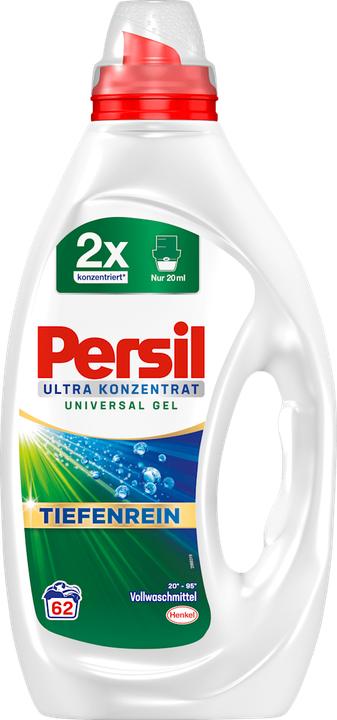 Produktbild Persil ULTRA KONZENTRAT UNIVERSAL GEL TIEFENREIN Waschmittel 2x 1,24 l (124 Waschgänge, Flüssigwaschmittel)