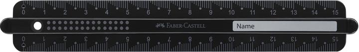Actual product image Faber-Castell Ruler Dots 15.0 cm, black (15 cm, Plastic)