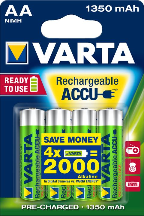 Image du produit Varta Recharge de la batterie (4 pcs, AA, 1350 mAh)