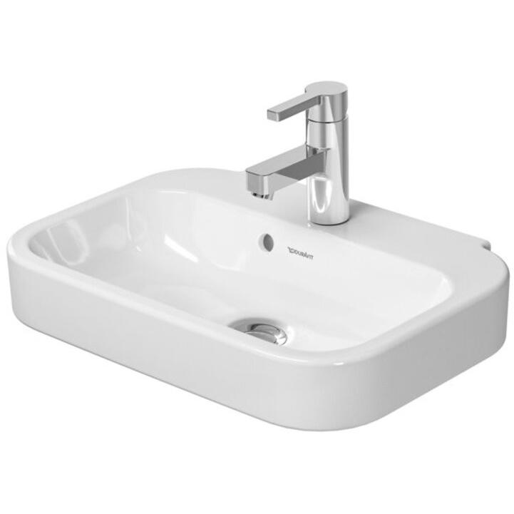 Duravit, Waschbecken, Handwaschbecken HAPPY D.2 m ÜL HLB 500x360mm 1 Hahnloch weiss WG (360 mm, 500 mm)