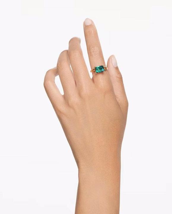 Image du produit Swarovski Matrix Cocktail Bague Rectangle Vert Or (60)