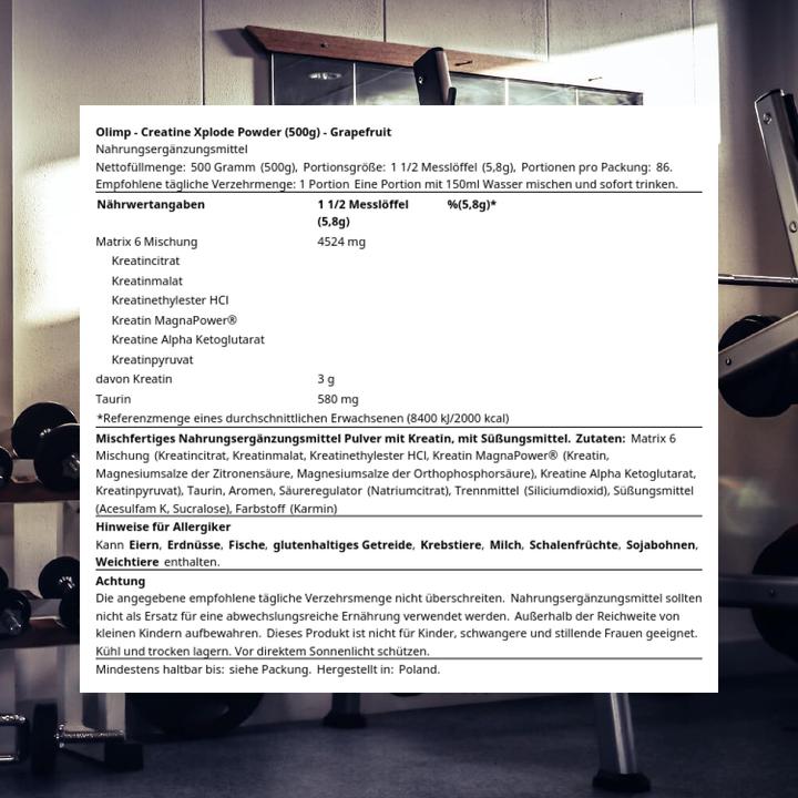 Produktbild Olimp Sport Nutrition Olimp Creatine Xplode, 500 g Dose (85 Stück, Pulver, 500.50 g)