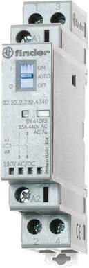 Produktbild Finder Installationsschütz Serie 22, 25 A 22.34.0.230.4340 4 Schliesser (30/110/220 V) 25/5/1 A