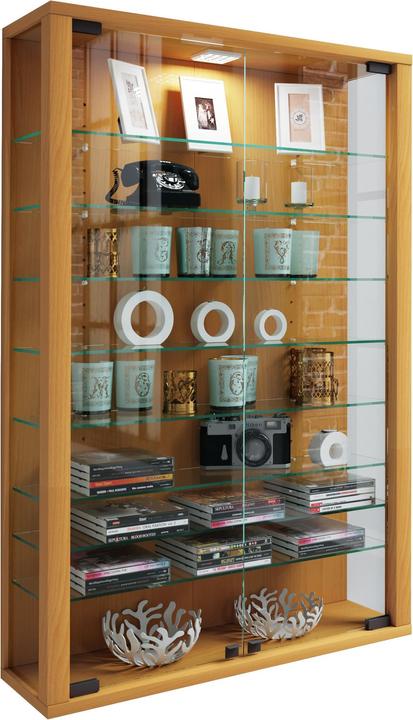Produktbild VCM Sammel Wandvitrine Holz Glas Vitrosa Mini (59 x 18 x 90 cm)