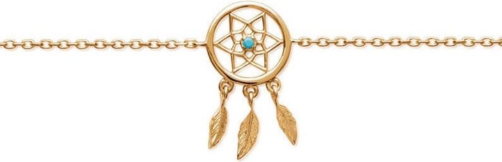 Actual product image Lara Gold plated BRACELET - 16+2 - S. TURQUOISE - DREGold plated CATCHER