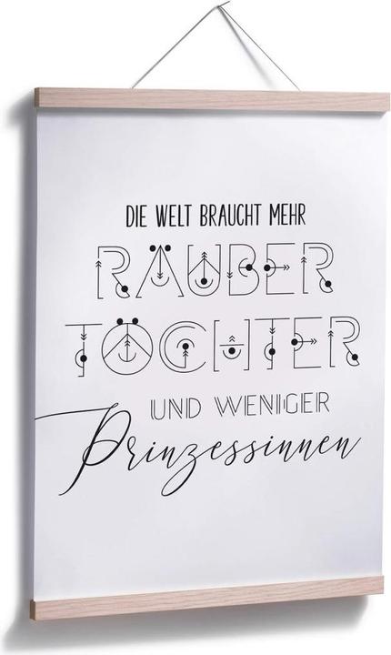 Produktbild Trenddeko Die Welt braucht mehr Räubertöchter (24 x 30 cm)