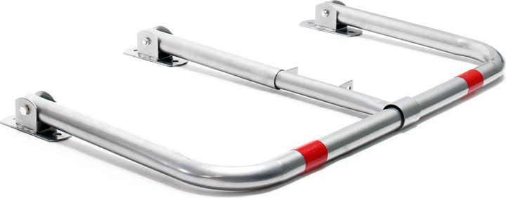 Produktbild Wiltec Parkplatzbügel klappbar 43x80cm Schloss Parkpfosten Sperrbügel Stahl