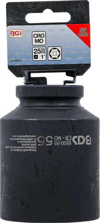 Produktbild BGS Kraft-Steckschlüssel-Einsatz Sechskant, tief Antrieb Innenvierkant 25 mm (1") SW 55 mm (55 mm)