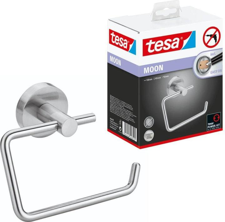 Actual product image tesa EKKRO toilet roll holder incl. adhesive solution without drilling