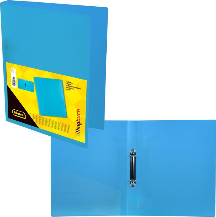 Actual product image Idena Ring binder A4 PP turquoise 35mm 2 rings (A4, 35 mm, 1 Piece)