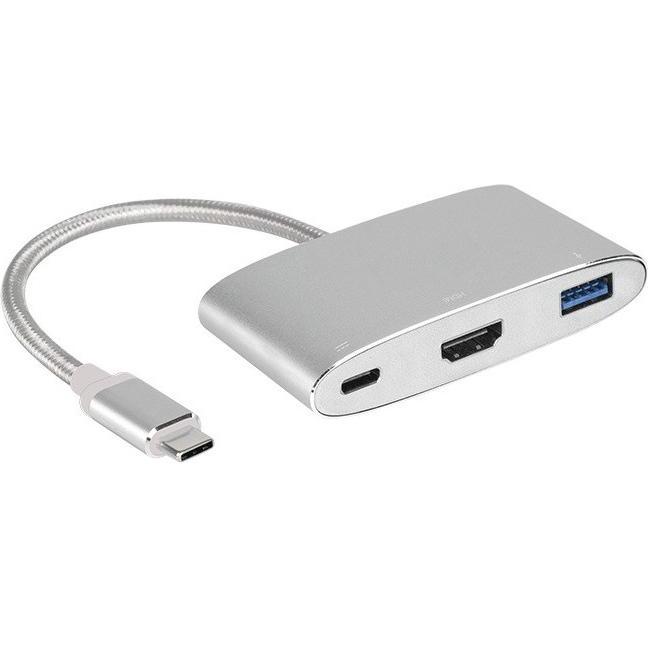 Innergie Da USB-C a (USB-C, USB 3.0, HDMI, 20 cm), Adattatore dati + video, Argento