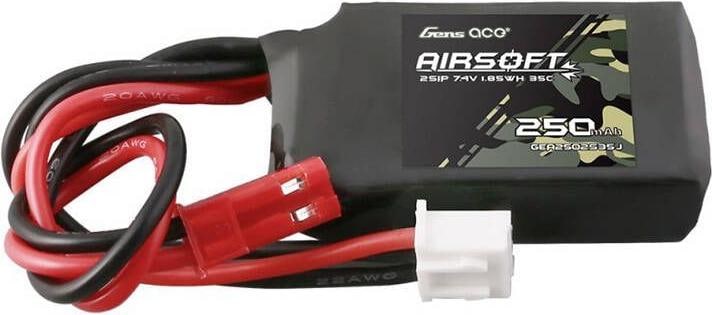 Produktbild Gens Ace 250mAh 7.4V 35C 2S1P Airsoft Gun Lipo Battery with JST-SYP Plug (7.40 V, 250 mAh)