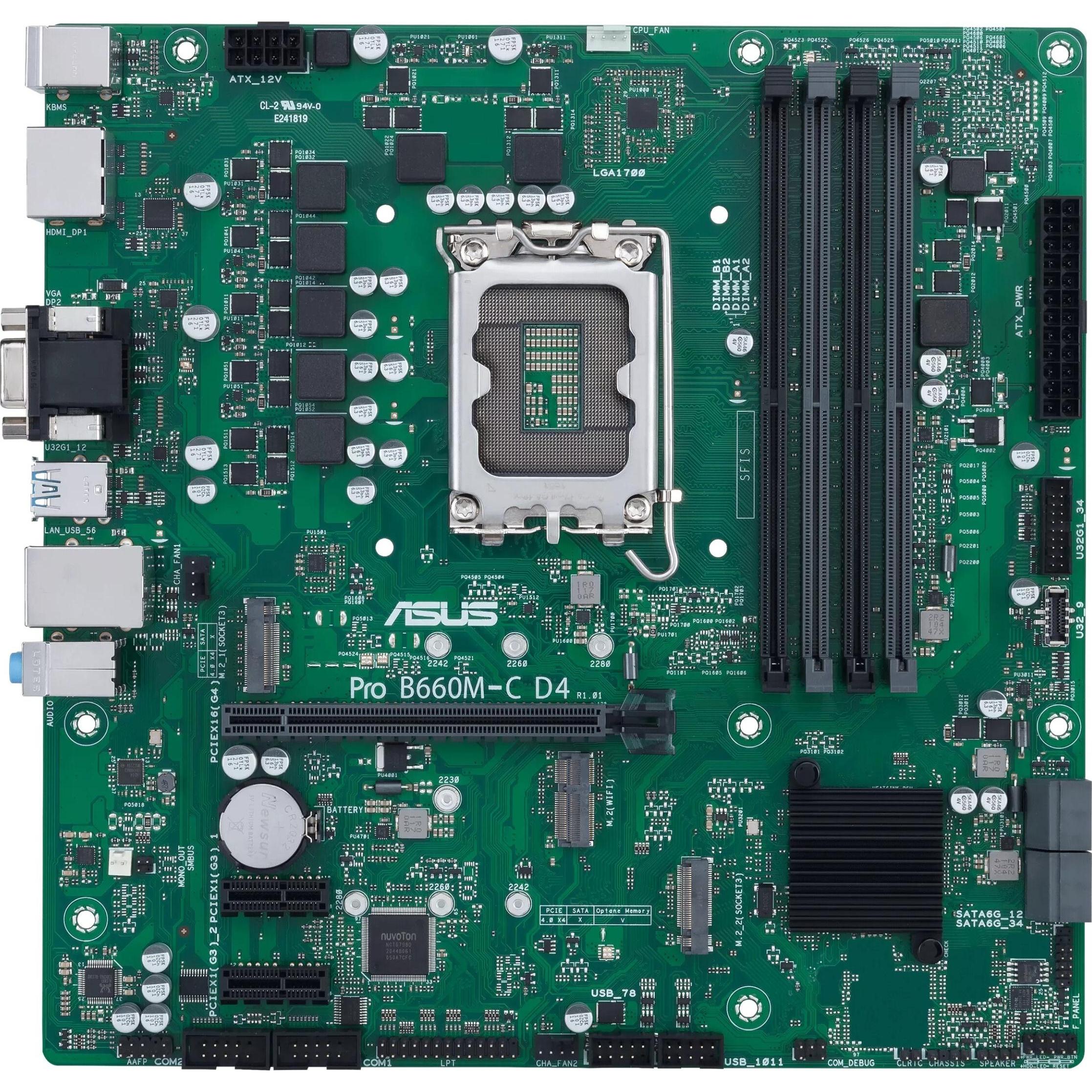 ASUS PRO B660M-C D4 CSM (LGA 1700, Intel B660, mATX), Mainboard