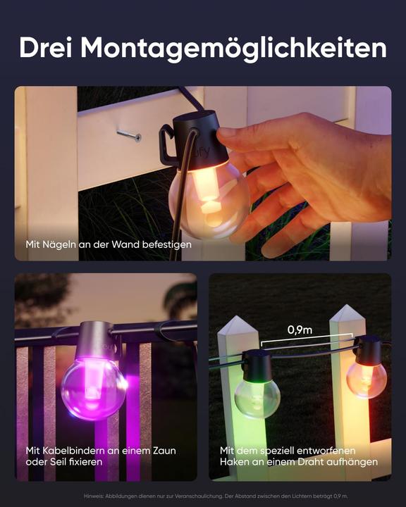 Produktbild eufy Outdoor String Light E10 (29 m)