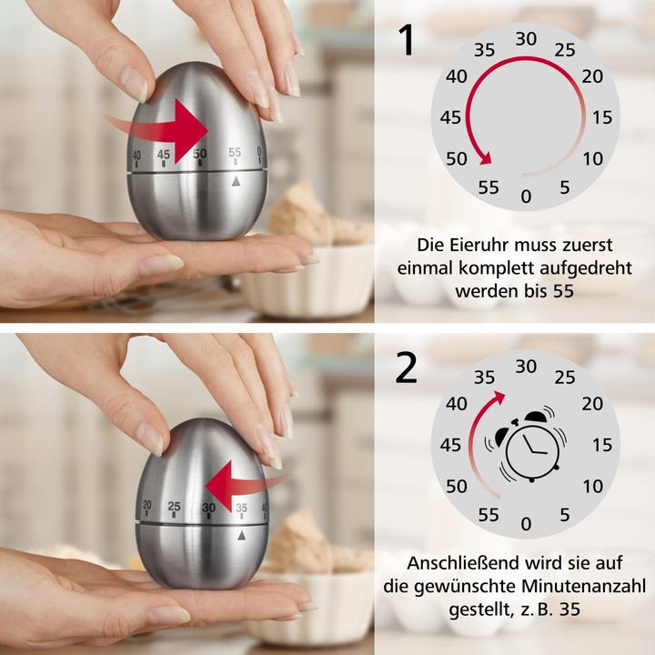 Actual product image Xavax kitchen timer egg timer, stainless steel