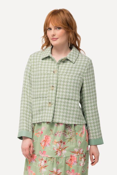 Produktbild Ulla Popken Jacke,Hahnentrittmuster, Hemdkragen, Ärmelfutter (46, 48)