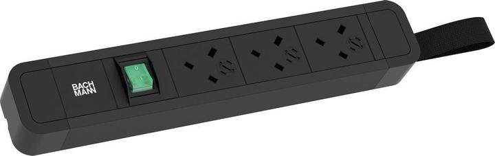 Actual product image Bachmann BACH socket strip (3 x, BS 1363, CEE 7/3, 2 m)