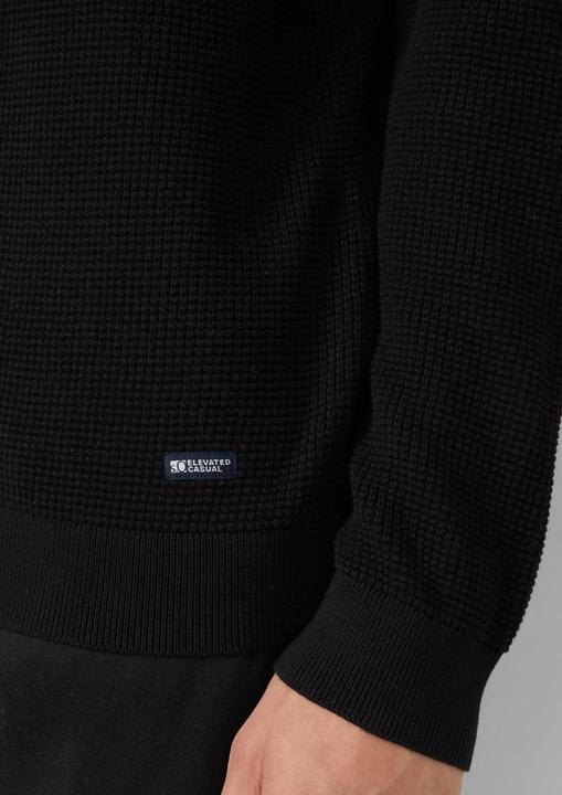 Produktbild s.Oliver Strickpullover Strukturmikx-Pullover aus reiner Baumwolle mit Rollkragen (S)