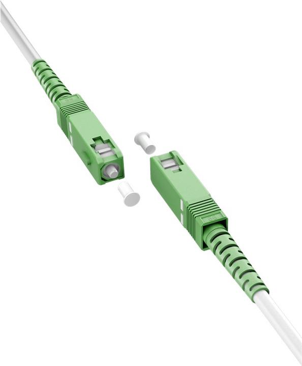 Image du produit Goobay Câble à fibre optique FTTH, monomode OS2 White, blanc simplex, 15 m (S/UTP, CAT6, 15 m)