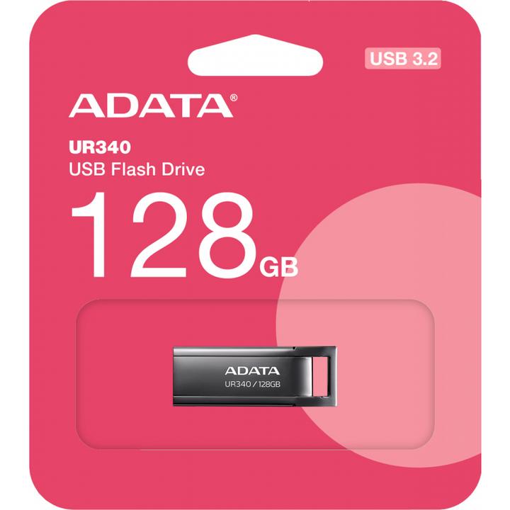 Productafbeelding Adata UR340 USB-stick USB Type-A 3.2 Gen 2 (3.1 Gen 2) Zwart (128 GB, USB-A)